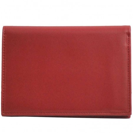 Portefeuille mixte en cuir KATANA rouge | Porte-cartes homme porte-monnaie pas cher