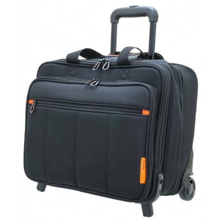 Pilot case multifonctions 17" DAVIDTS "The Chase" noir | Bagage business trolley grand format professionnel