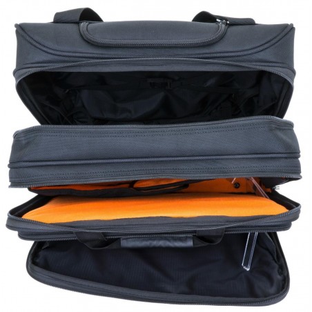 Pilot case multifonctions 17" DAVIDTS "The Chase" noir | Bagage business trolley grand format professionnel