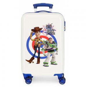 Valise cabine TOY STORY 4 "Woody et Buzz" blanc | Bagage enfant Disney Pixar