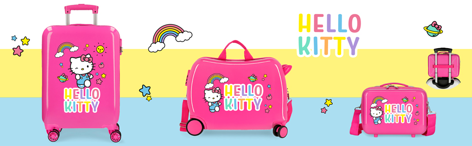Valise trotteur enfant Hello Kitty